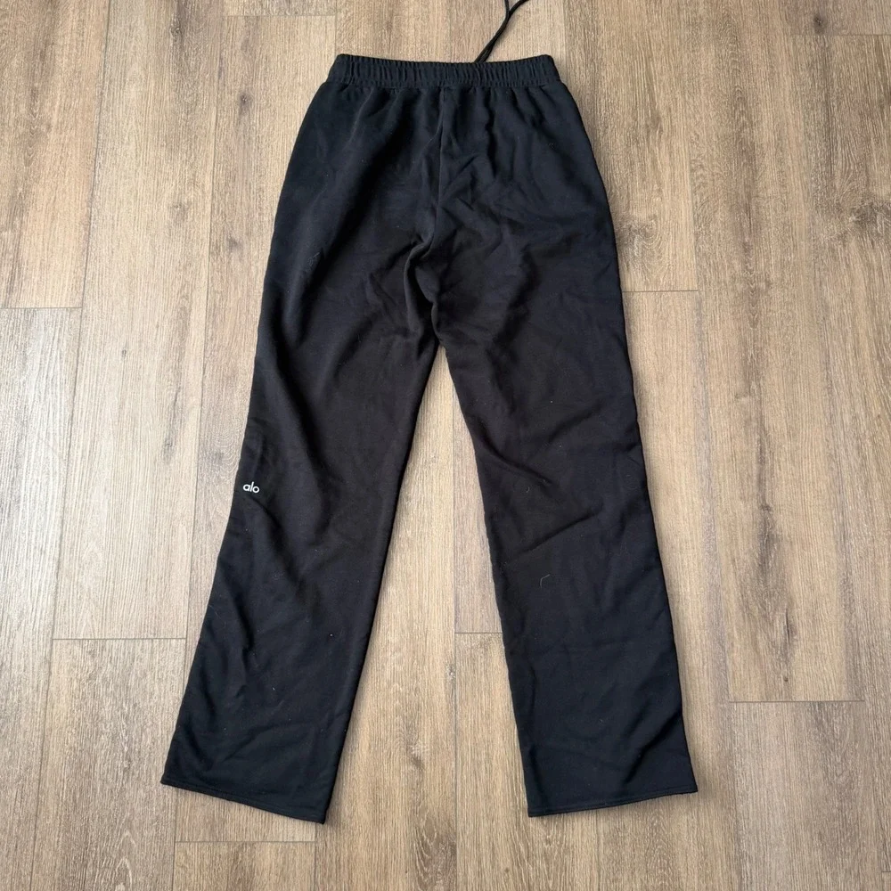 Alo Yoga Snap Pants Women Small Black Break It Down Side Button Athletic Joggers